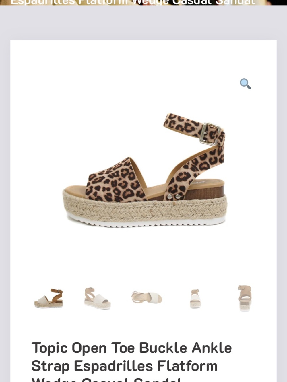 Soda Leopard Print Ankle-Strap Espadrille Platform Sandals